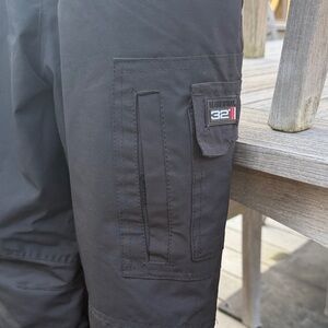 Boy’s Suspender Black Ski Pants - Size 14/16 - Large
